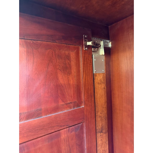 Wood Stuart Davis Nauvoo Bedroom Collection Media Armoire, Cherry Wood For Sale - Image 7 of 12