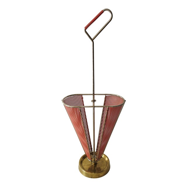 Mid-Century Modern Umbrella Stand in the style of Mathieu Matégot, France, 1950s For Sale