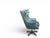 English 1960s English Traditional Distressed Green Leather Wingback Executive Swivel Chair For Sale - Image 3 of 12