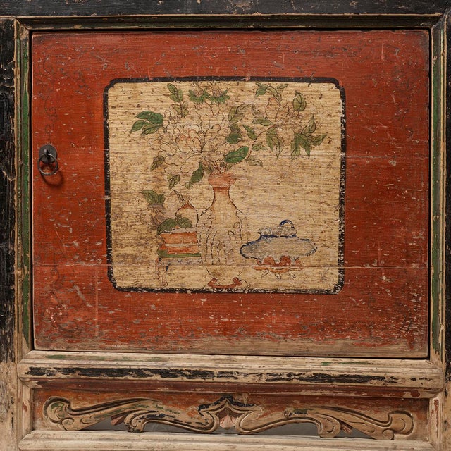 Black Antique Painted Gansu Sideboard, 1890s For Sale - Image 8 of 12
