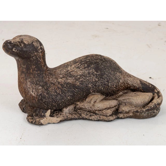 Vintage Cast Stone Otter For Sale In New York - Image 6 of 10