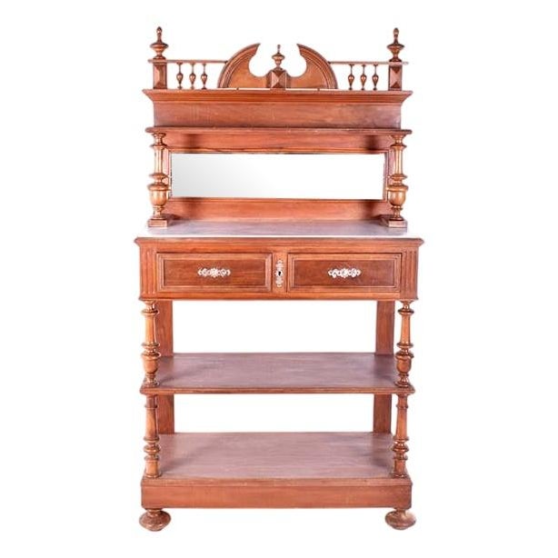 20th Century Henry II Cabinet in Walnut, 1900s For Sale - Image 4 of 4