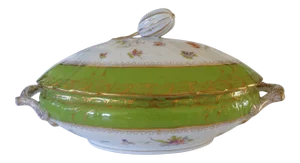 German Saxe Lidded Serving Dish