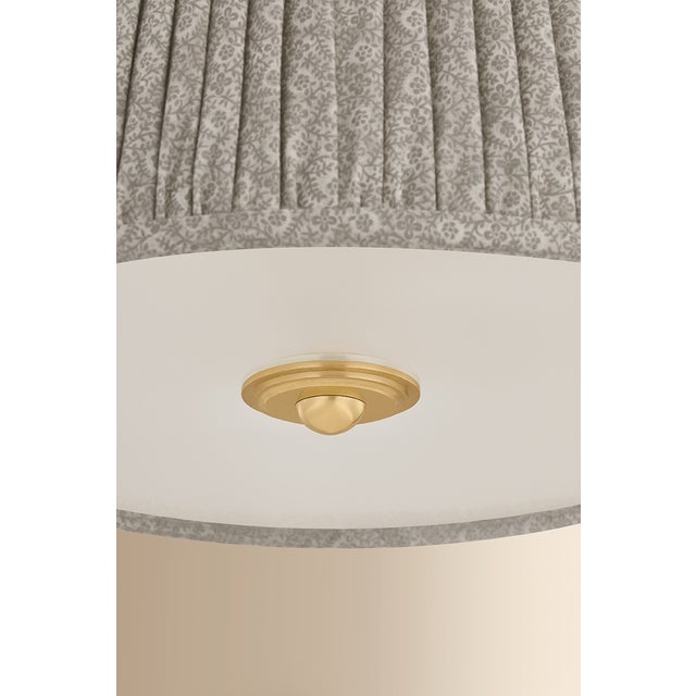 2020s Hudson Valley Lighting Valeria 18 in. 1 Light Pendant in Aged Brass Finish For Sale - Image 5 of 8