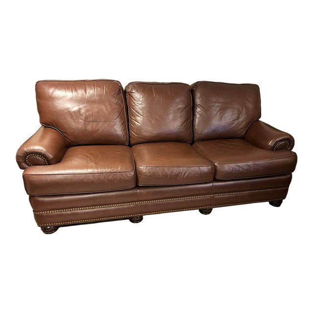 Hancock and Moore Leather Sofa Chairish