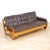 1970s Brown Leather Sofa Teak Sculptural Form For Sale In Los Angeles - Image 6 of 15
