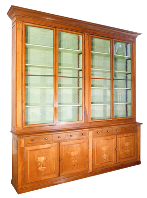 Large Cherry Pharmacy Cabinet, 1800s