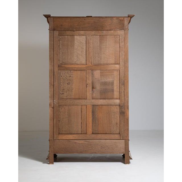 Carved Oak Vitrine Late 19th Century France For Sale - Image 13 of 17