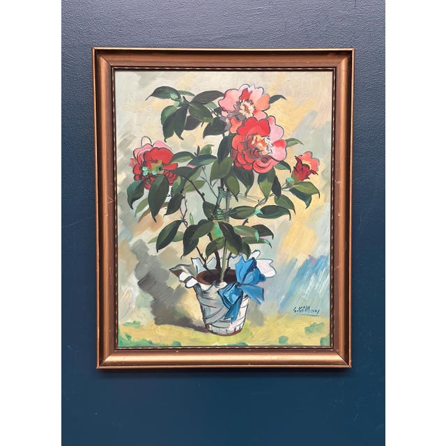 G. Källbom, Flower Motif in Pot, 1960s, Oil on Panel, Framed For Sale - Image 10 of 18