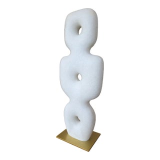Abstract Sculpture in White by Arteriors For Sale