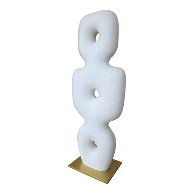 Abstract Sculpture in White by Arteriors For Sale