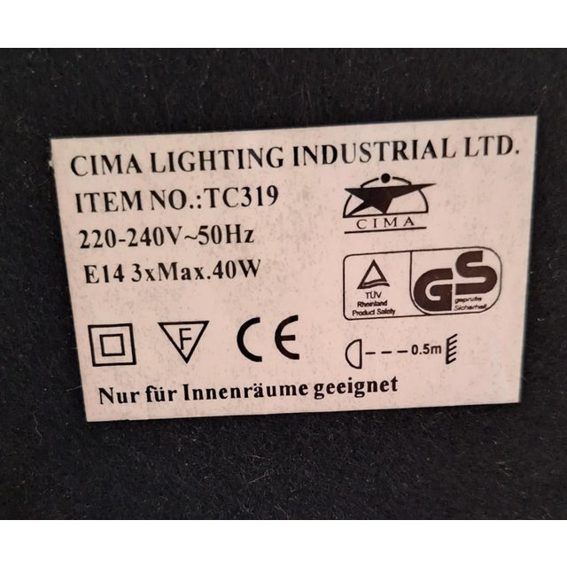 Metal Vintage Metal Table Lamp with White Glass Shades from Cima, 2000s For Sale - Image 7 of 8