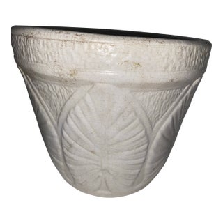 19th Century Red Wing Pottery Planter Antique Red Wing Elephant Ear Planter. For Sale