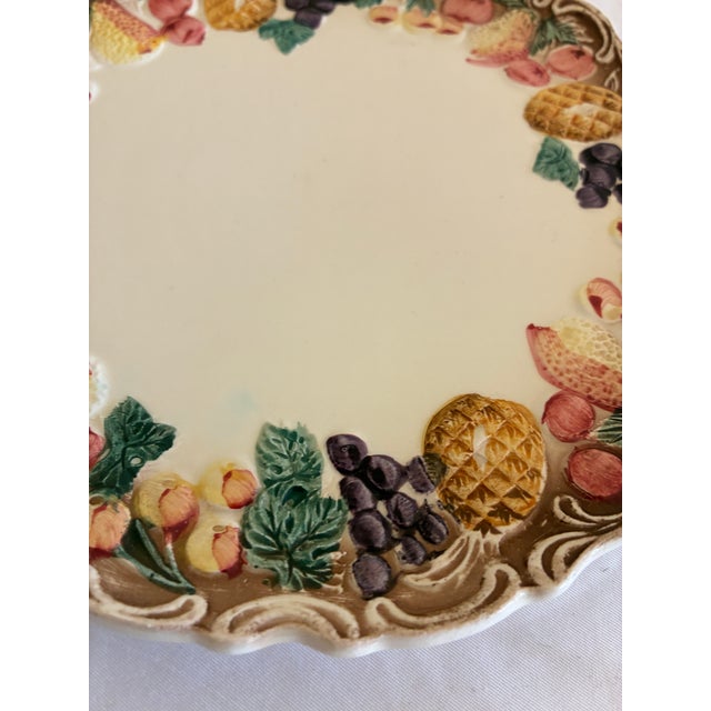 Vintage Lefton Majolica Style Fruit Border Plates - Set of 6 For Sale - Image 12 of 12