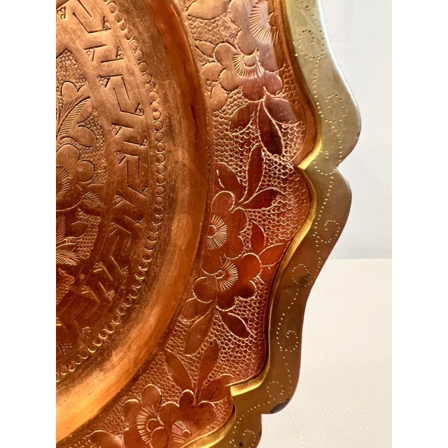 Mid-Century Modern Early 20th Century Mixed Metal Scholar’s Stone Lotus Tray - Styled After Tony Duquette & James Mont For Sale - Image 3 of 12