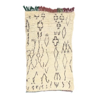 Vintage Azilal Moroccan Rug, 03'10 X 06'06 For Sale