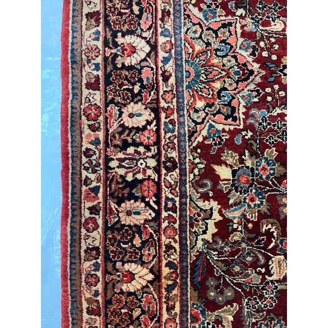 Antique Persian Sarouk , 6' X 9' For Sale - Image 4 of 6