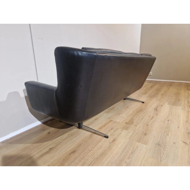 Black Vintage 3-Seater Sofa in Black by Skjold Sorensen, 1960s For Sale - Image 8 of 10
