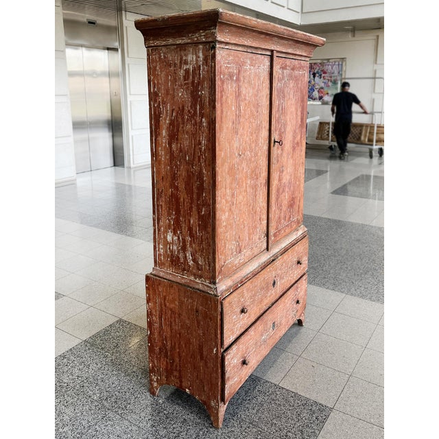 Rustic European Swedish Folk Cabinet & Chest of Drawers For Sale - Image 3 of 18