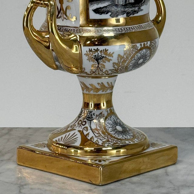 Pair Antique Ritzenhoff & Breker Neoclassical Porcelain Mantel Vases For Sale - Image 15 of 18