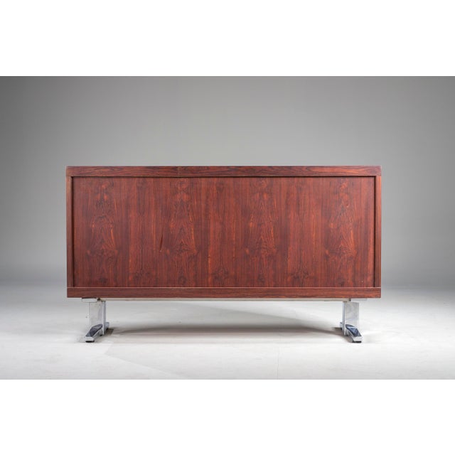 Mid-Century Wood Veneer Sideboard with Chrome Legs, 1960s For Sale - Image 12 of 18