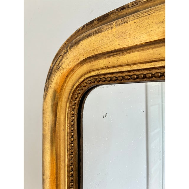 Late 19th Century Large Antique French Louis Philippe Giltwood Mirror – Late 19th Century For Sale - Image 5 of 12