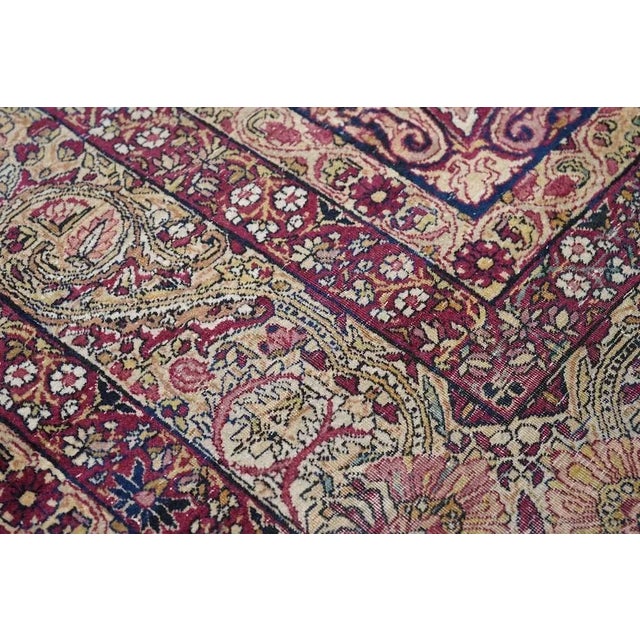 Ivory Late 18th Century Antique Ivory Lavar Kerman Rug 10'1'' x 14'11'' For Sale - Image 8 of 12