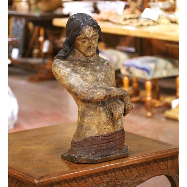 Italian Late 18th Century Italian Polychromed and Painted Papier-Mâché Figure of Christ For Sale - Image 3 of 11