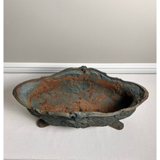 19th Century French Victorian Era Cast Iron Footed Jardiniere For Sale - Image 12 of 15