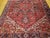 1900 - 1909 Vintage Oversized Persian Heriz Rug, Hand-Knotted Wool, Geometric Pattern, Red & Navy, 12x16 For Sale - Image 5 of 10