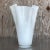 Boho Chic Vintage Pleated White Glass Vase For Sale - Image 3 of 6
