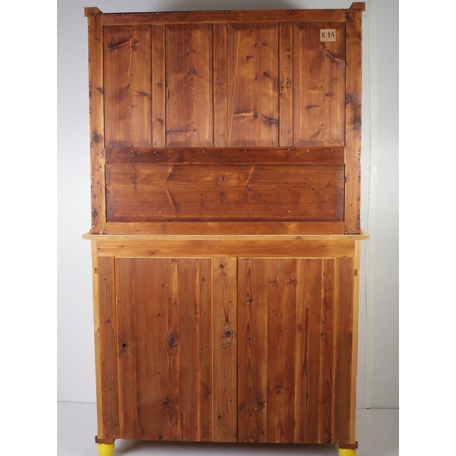 Mid-Century Formica Credenza with Crystal Cut Glass Doors, 1950s For Sale - Image 13 of 18