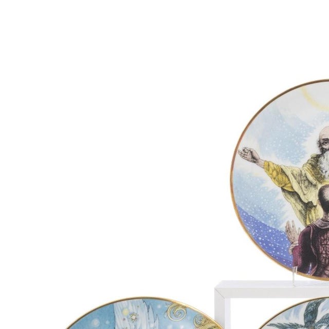 Porcelain - 8 Plates - Lima de Freitas - Divine Comedy. Set of 8 plates with decorations from the Divine Comedy in SPAL...