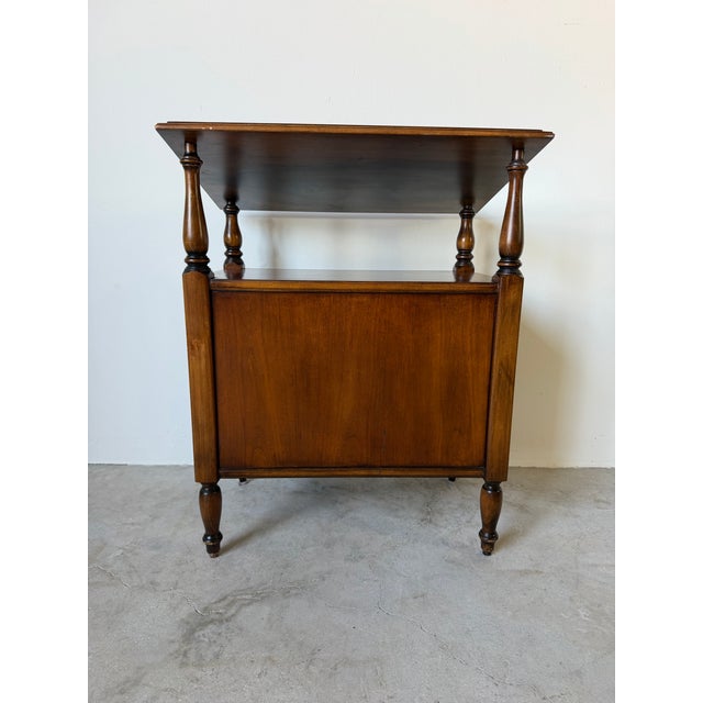 Wood Vintage Brandt Solid Cherry Wood Book Stand / Side Table For Sale - Image 7 of 13
