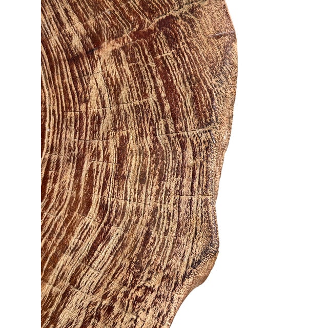 Lychee Swirl Carved Side Table For Sale - Image 9 of 9