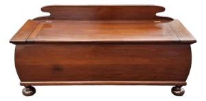 Mid 20th Century William and Mary Style Mahogany Storage Blanket Chest and Bench