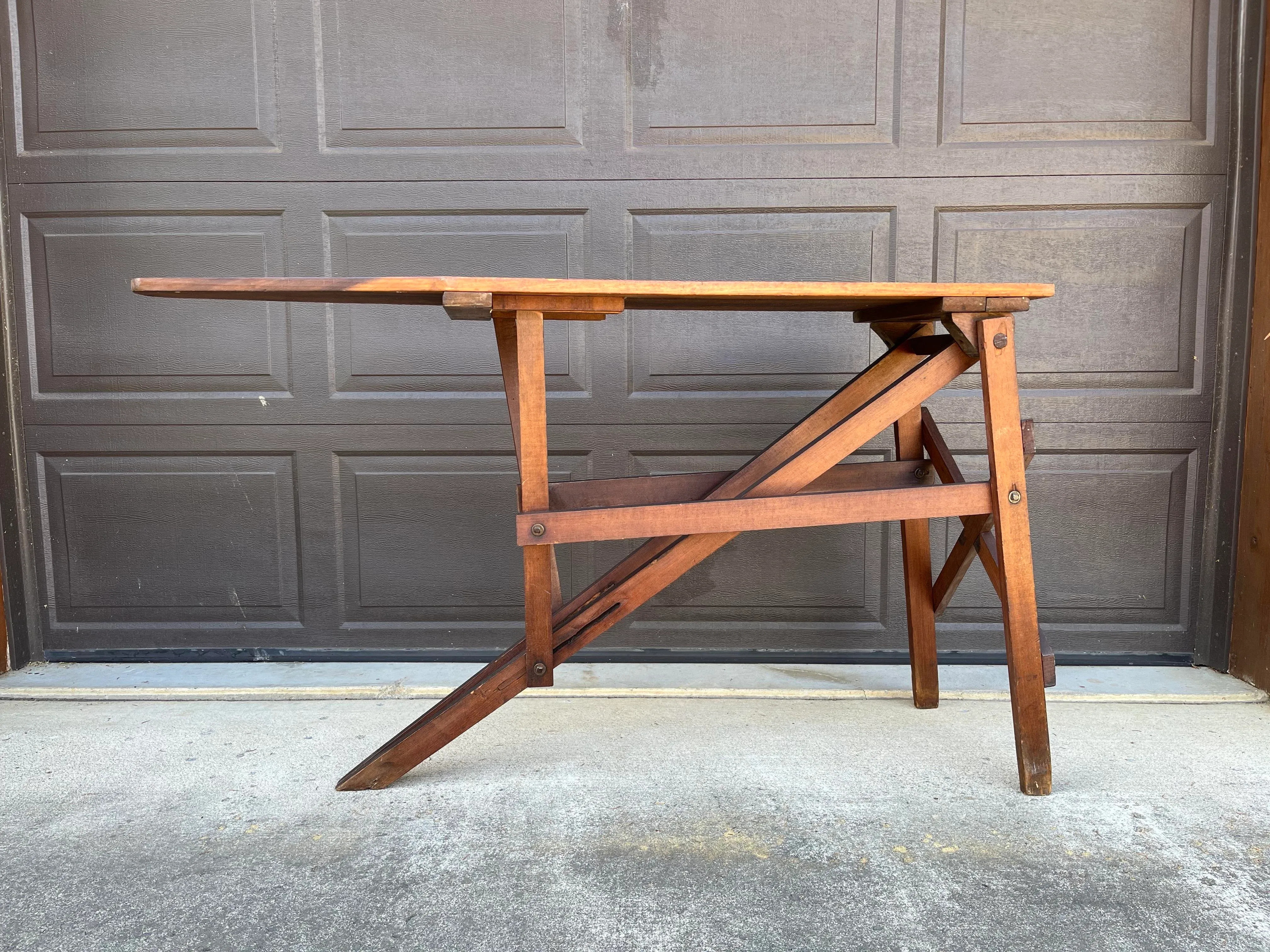 Late 19th Century Antique Folding Wooden Ironing Board | Chairish