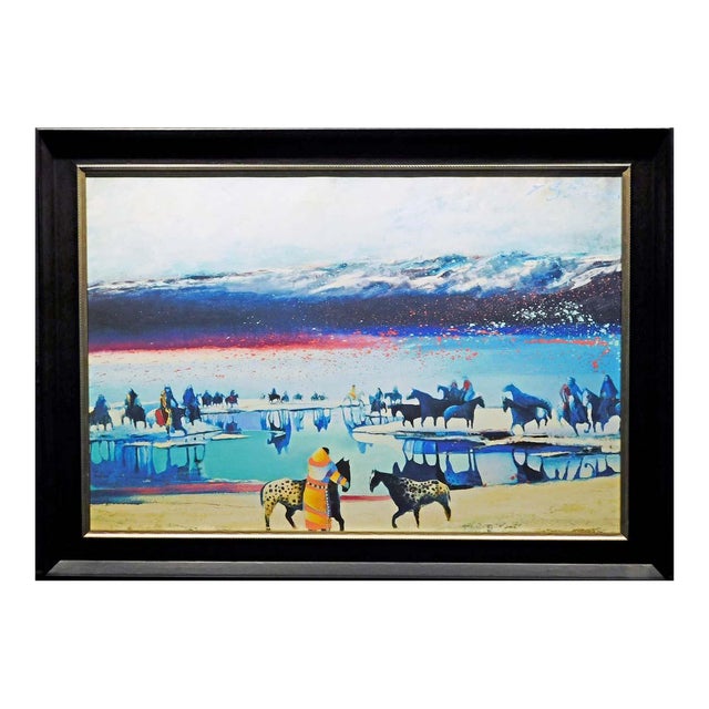 Earl Biss "Winter Ponies of the Nez Perce"#8 With Custom Frame 24x36 Giclée For Sale