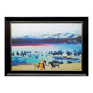 Earl Biss "Winter Ponies of the Nez Perce"#8 With Custom Frame 24x36 Giclée