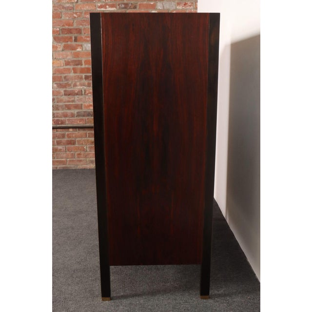 Vintage Six-Drawer Rosewood and Mahogany Highboy Chest Dresser by Harvey Probber For Sale - Image 18 of 18