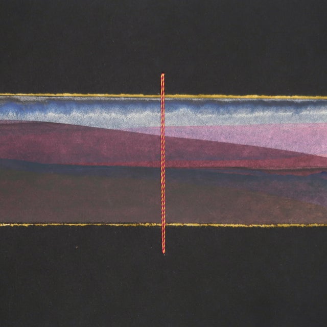 Original Mixed Media Abstract Nighttime Landscape Collage on Handmade Paper by Casey R. Klein For Sale - Image 4 of 9