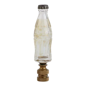 Coca Cola Bottle Lamp Finial on Bronze Hardware