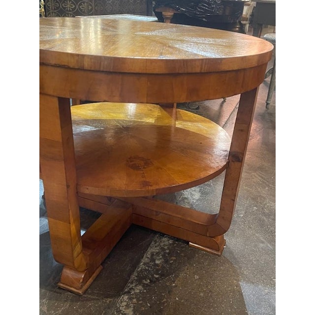 Mid 20th Century Italian Art Deco Design Walnut Side Table For Sale - Image 5 of 7
