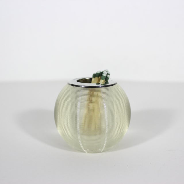 Antique English Sterling Silver and Glass Match Striker Hallmarked For Sale - Image 9 of 11