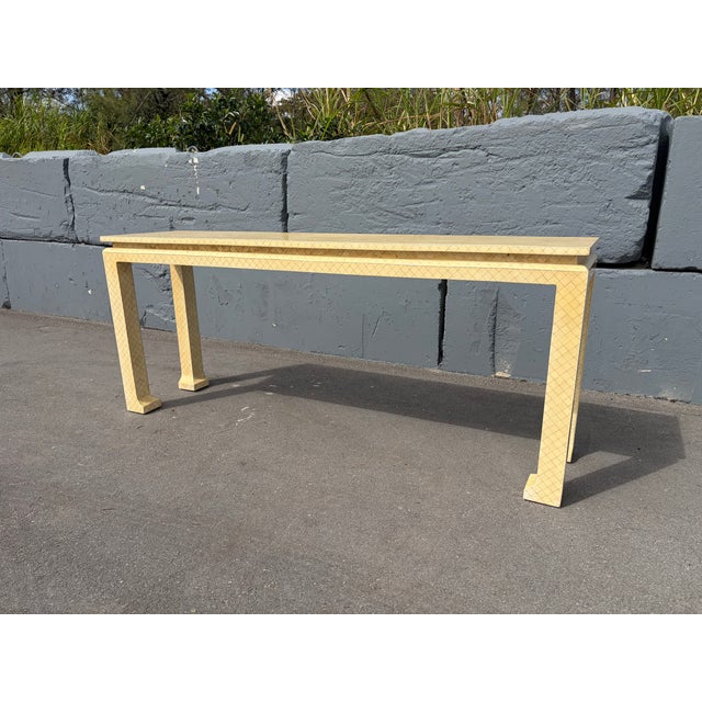 1980's Tessellated Bone Console Table For Sale - Image 15 of 17