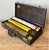 Mid 20th Century Vintage Boho Stamped Croc Mahjong Set For Sale - Image 5 of 8