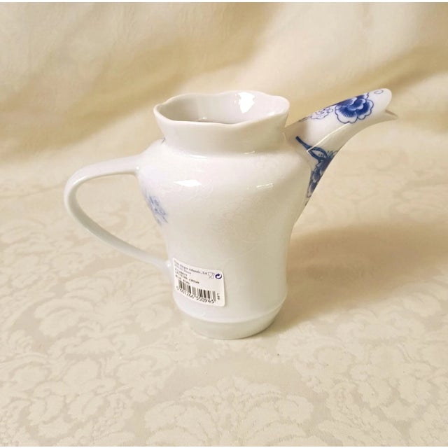Vista Alegre Vista Alegre Blue Bird Milk Jug Crown Model Porcelain Creamer Pitcher Discontinued Portugal Chinoiserie Replacement Tableware For Sale - Image 4 of 8