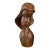 Mid Century Carved Wood Bust Statue Sculpture of a Lady For Sale