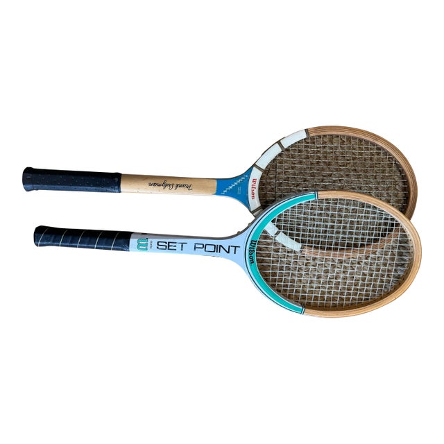 Vintage Wooden Racquets, Pair For Sale