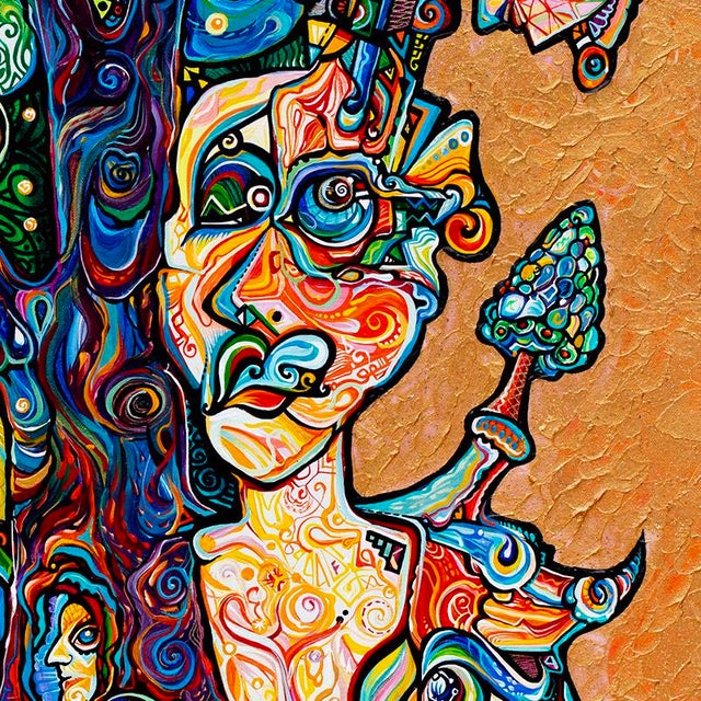 Alexander Arshansky Cubist Painting "Saving Alice" 2023 For Sale - Image 4 of 5